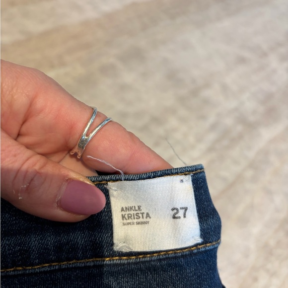 Hudson Krista Super Skinny Ankle Jeans Size 27 Distressed Stretch - Picture 4 of 4